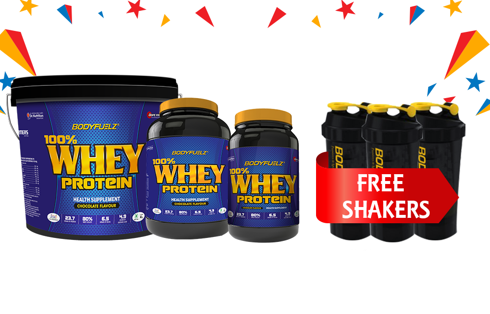 Buy 100% Whey Protein (2Nos)- 1 Shaker Free